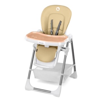 Lionelo - Børnestol til spisning LINN PLUS hvid/beige