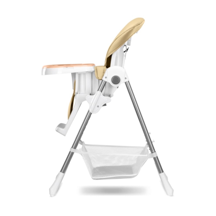 Lionelo - Børnestol til spisning LINN PLUS hvid/beige