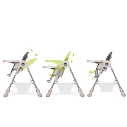 Lionelo - Børnestol til spisning ZANNA grå