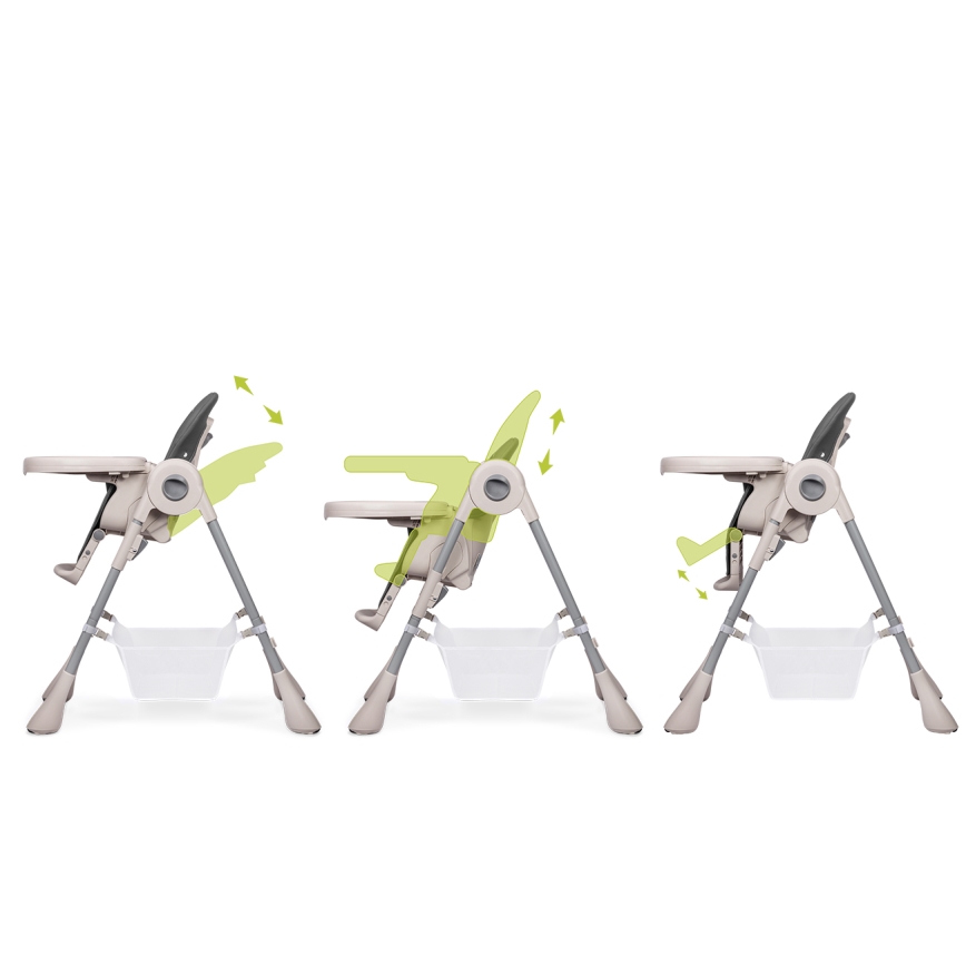 Lionelo - Børnestol til spisning ZANNA grå