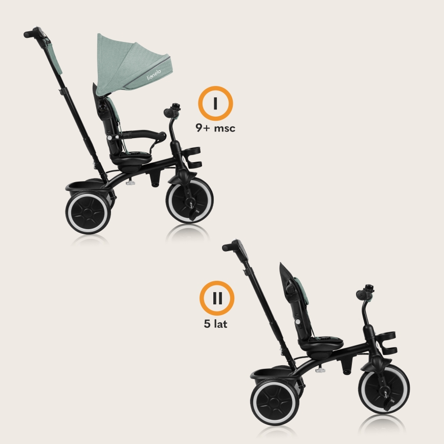 Lionelo - Børnetrehjuler BERRY Grøn Skov