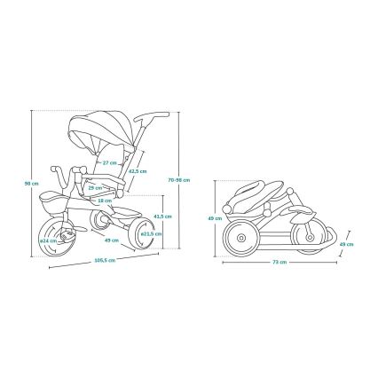 Lionelo - Børnetrehjuler TRIS grå