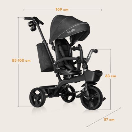 Lionelo - Børnetrike KORI Grey Stone