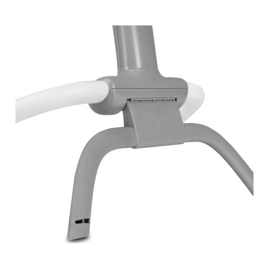 Lionelo - Børnevibrerende vippestol med melodi PASCAL 2xAA grå/turkis