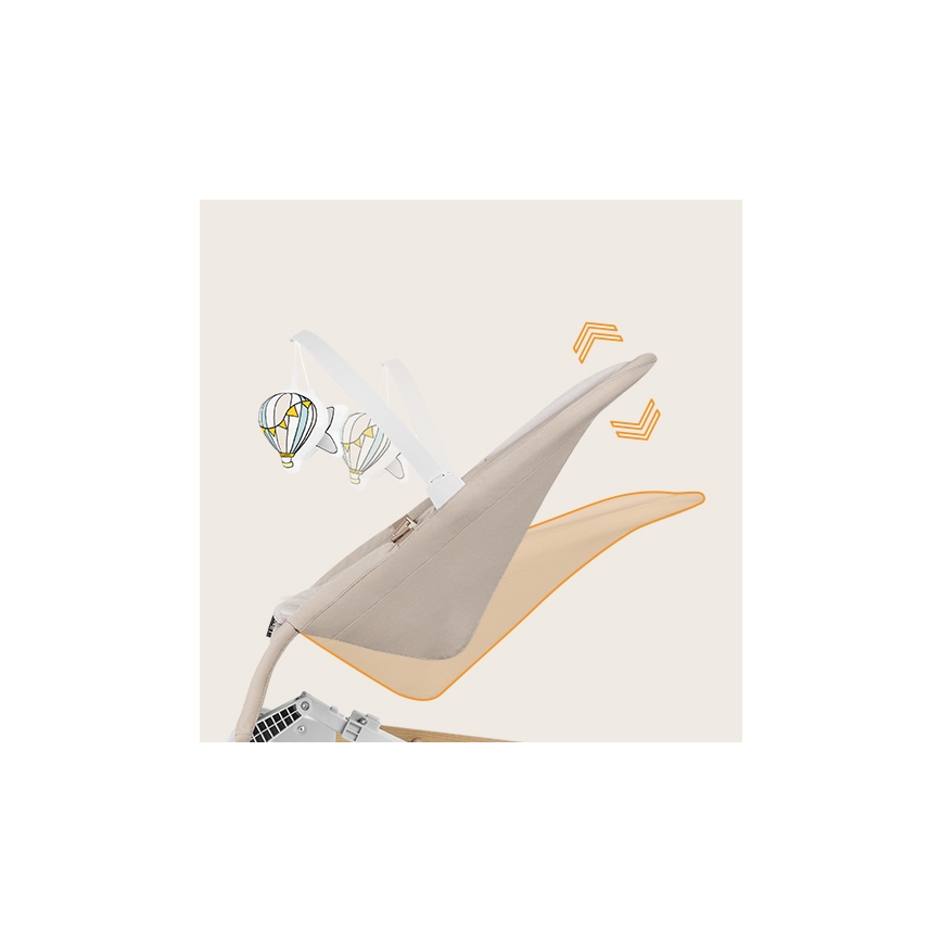 Lionelo - Børnevippestol LILAC, beige