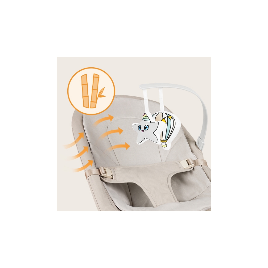 Lionelo - Børnevippestol LILAC, beige