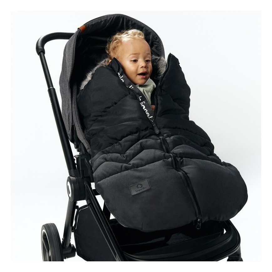 Lionelo - Børnevognspose FRODE Black Carbon
