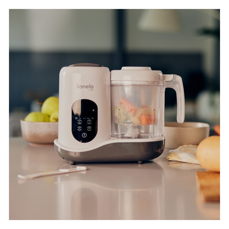 Lionelo - Dampkoger 5-i-1 BABYMENU 110W/230V hvid/grå