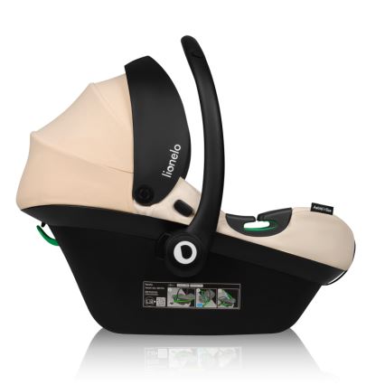 Lionelo - Drejbar autostol med base ASTRID SET i-Size 40-87 cm Beige Sand