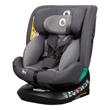 Lionelo - Drejbar autostol med base BASTIAAN ONE i-Size 40-150 cm Grey Stone