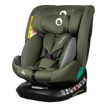Lionelo - Drejbar autostol med base BASTIAAN ONE i-Size 40-150 cm Olivegrøn