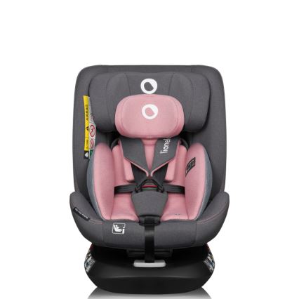 Lionelo - Autostol med drejelig base BASTIAAN ONE i-Size 40-150 cm Pink Rose