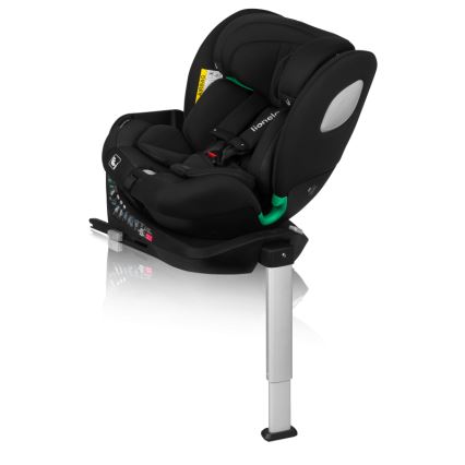 Lionelo - Drejbar autostol med base BRAAM AIR i-Size 40-150 cm Sort Carbon