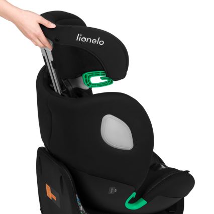 Lionelo - Drejbar autostol med base BRAAM AIR i-Size 40-150 cm Sort Carbon