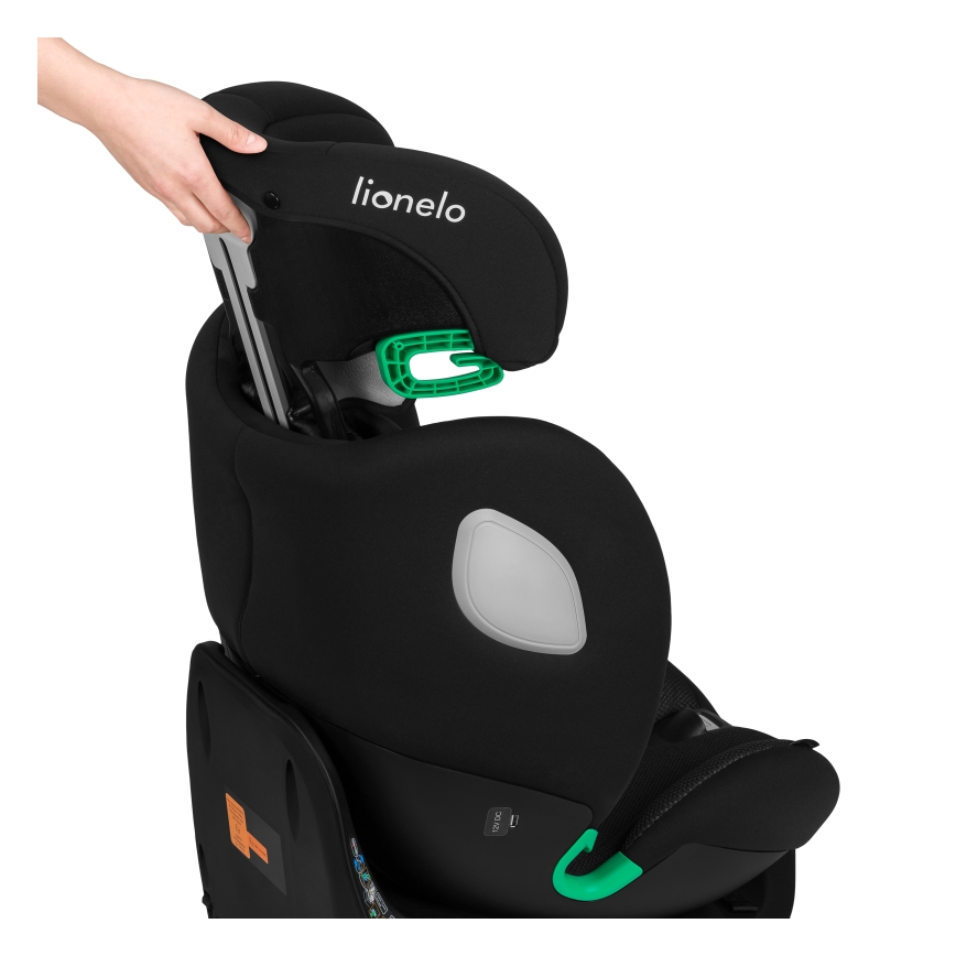 Lionelo - Drejbar autostol med base BRAAM AIR i-Size 40-150 cm Sort Carbon