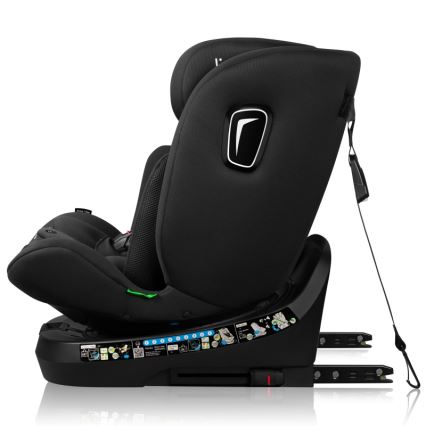 Lionelo - Drejbar autostol med base BRAVE i-Size 40-150 cm Black Carbon