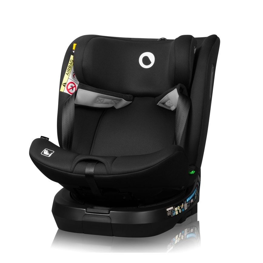 Lionelo - Drejbar autostol med base BRAVE i-Size 40-150 cm Black Carbon