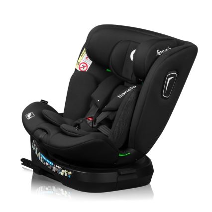 Lionelo - Drejbar autostol med base BRAVE i-Size 40-150 cm Black Carbon