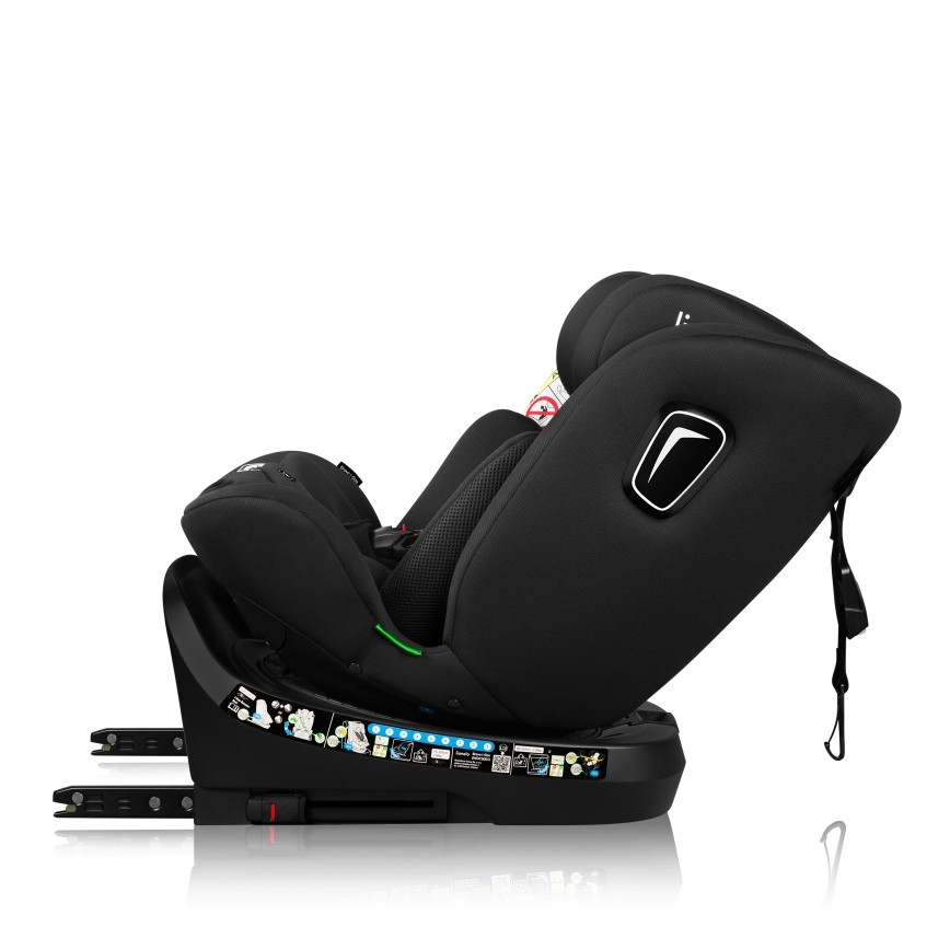 Lionelo - Drejbar autostol med base BRAVE i-Size 40-150 cm Black Carbon