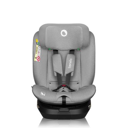 Lionelo - Drejbar autostol med base BRAVE i-Size 40-150 cm Grå sten