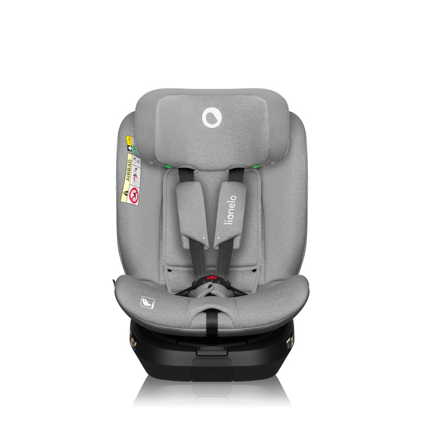 Lionelo - Drejbar autostol med base BRAVE i-Size 40-150 cm Grå sten