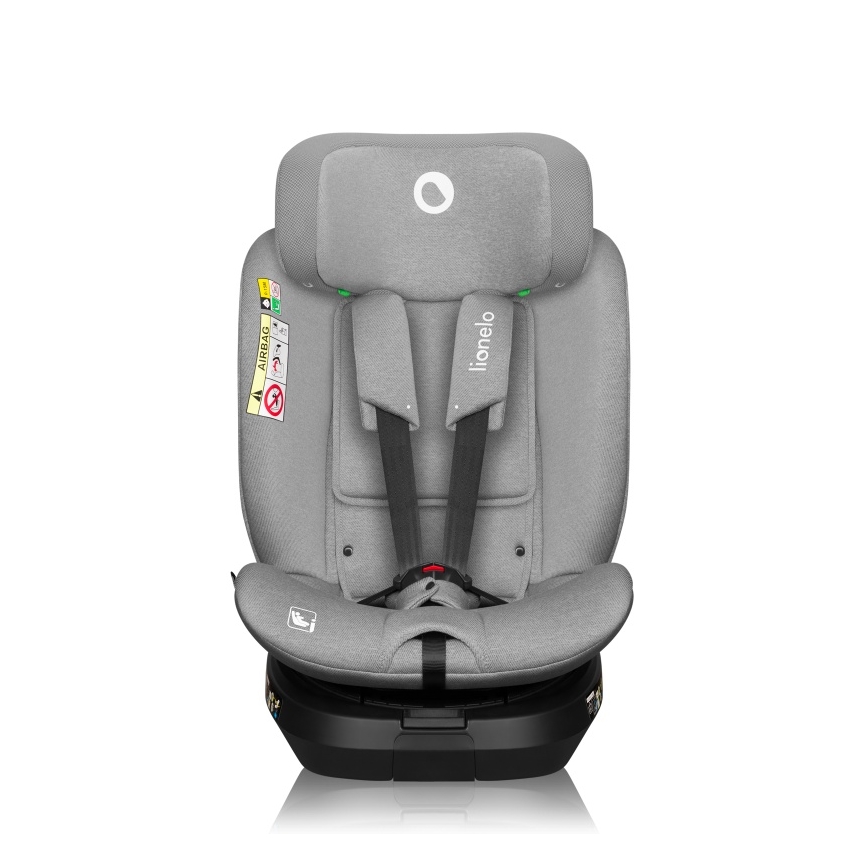 Lionelo - Drejbar autostol med base BRAVE i-Size 40-150 cm Grå sten