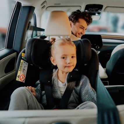 Lionelo - Drejbar autostol med base BRAVE i-Size 40-150 cm Sort Carbon