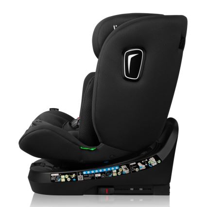 Lionelo - Drejbar autostol med base BRAVE i-Size 40-150 cm Sort Carbon