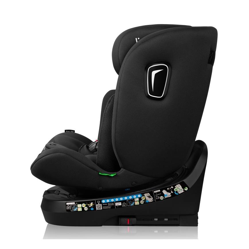 Lionelo - Drejbar autostol med base BRAVE i-Size 40-150 cm Sort Carbon