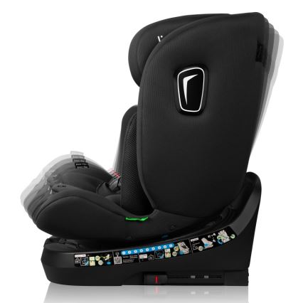 Lionelo - Drejbar autostol med base BRAVE i-Size 40-150 cm Sort Carbon