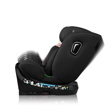 Lionelo - Drejbar autostol med base BRAVE i-Size 40-150 cm Sort Carbon