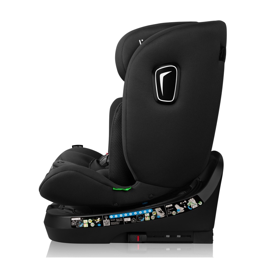 Lionelo - Drejbar autostol med base BRAVE i-Size 40-150 cm Sort Carbon