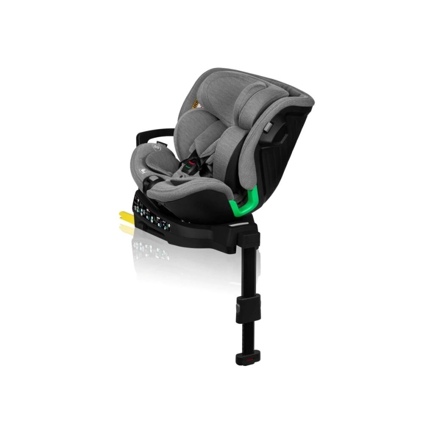 Lionelo - Drejbar autostol med base HARMONY i-Size 40-150 cm sort/grå