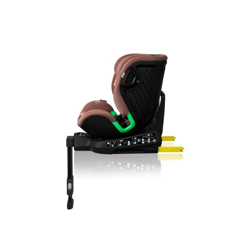 Lionelo - Drejbar autostol med base HARMONY i-Size 40-150 cm teglrød