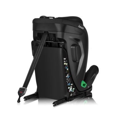 Lionelo - Drejbar autostol med base HARPER i-Size 76-150 cm Black Carbon