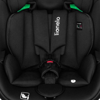 Lionelo - Drejbar autostol med base LAVENDER i-Size 76-150 cm Black Carbon