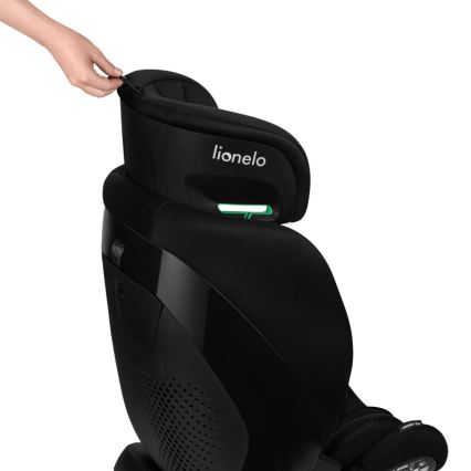 Lionelo - Drejbar autostol med base LAVENDER i-Size 76-150 cm Black Carbon