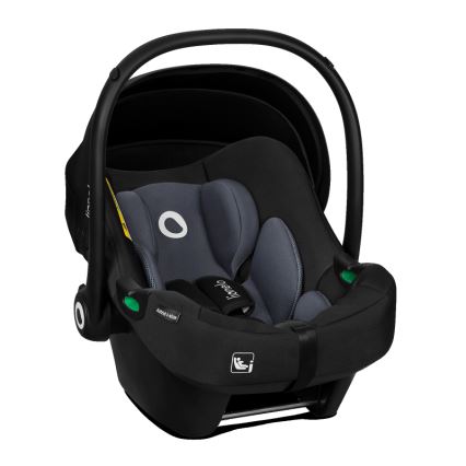 Lionelo - Drejbar bilstol med base ASTRID SET i-Size 40-87 cm Sort Grå