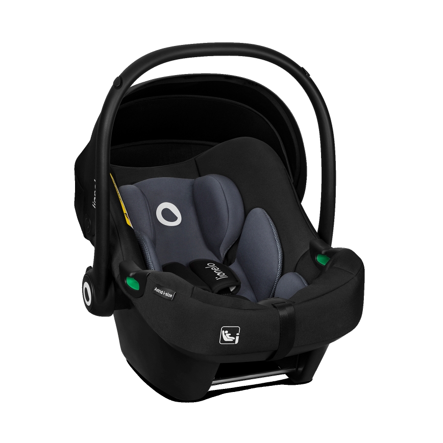 Lionelo - Drejbar bilstol med base ASTRID SET i-Size 40-87 cm Sort Grå