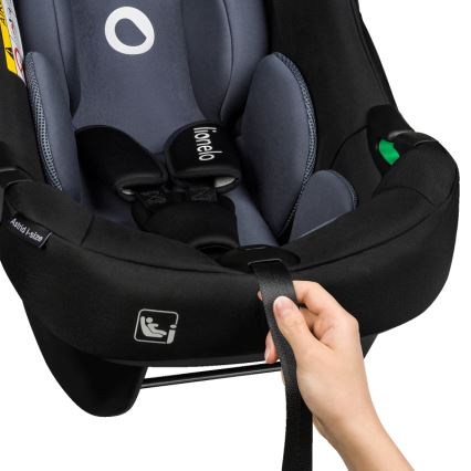 Lionelo - Drejbar bilstol med base ASTRID SET i-Size 40-87 cm Sort Grå