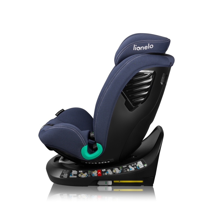Lionelo - Drejelig autostol med base BASTIAAN ONE i-Size 40-150 cm Blue Navy
