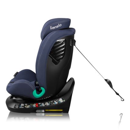 Lionelo - Drejelig autostol med base BASTIAAN ONE i-Size 40-150 cm Blue Navy