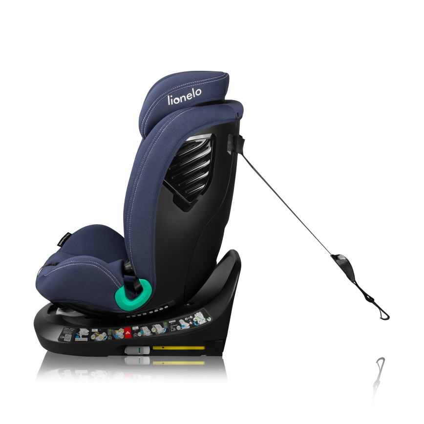 Lionelo - Drejelig autostol med base BASTIAAN ONE i-Size 40-150 cm Blue Navy