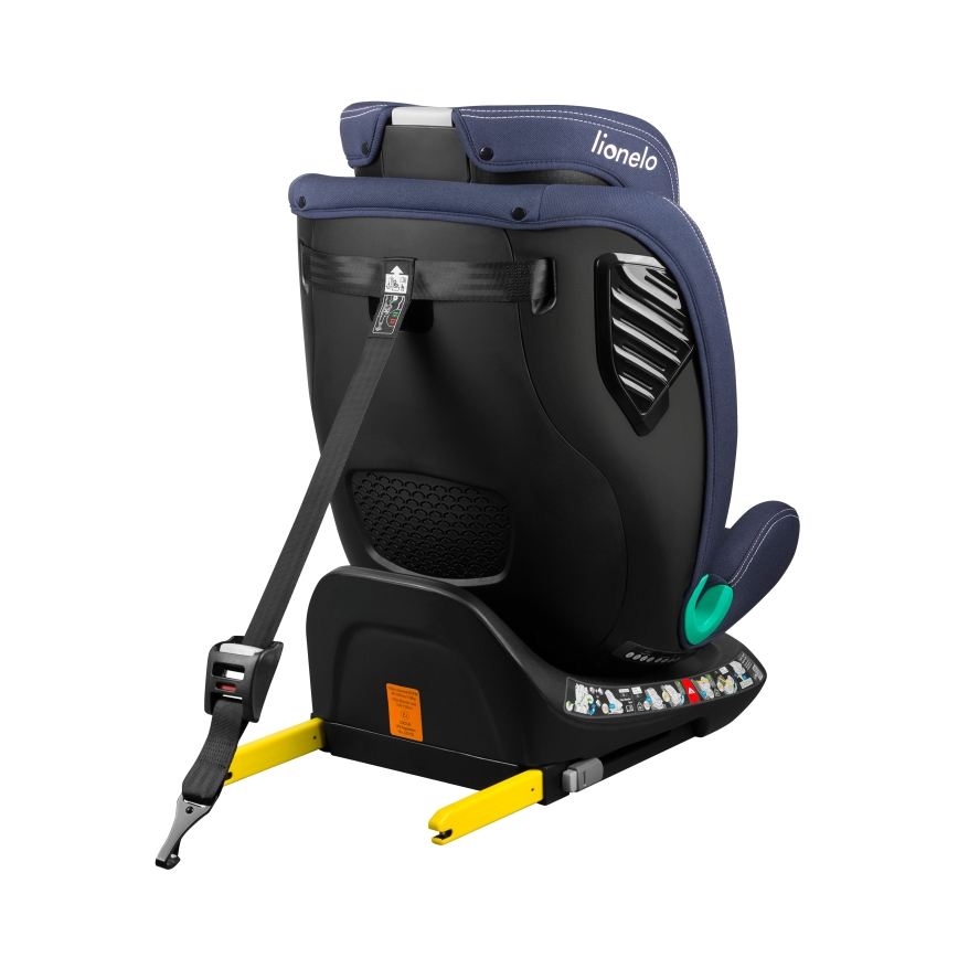 Lionelo - Drejelig autostol med base BASTIAAN ONE i-Size 40-150 cm Blue Navy