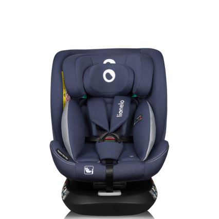Lionelo - Drejelig autostol med base BASTIAAN ONE i-Size 40-150 cm Blue Navy