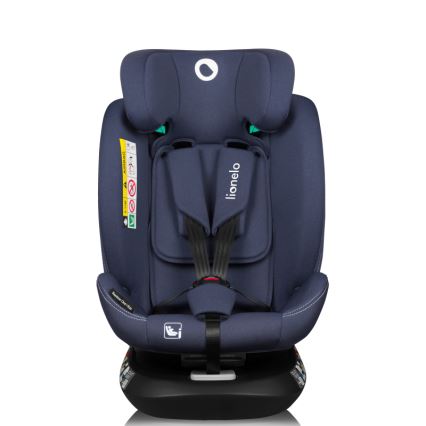 Lionelo - Drejelig autostol med base BASTIAAN ONE i-Size 40-150 cm Blue Navy
