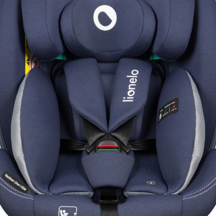 Lionelo - Drejelig autostol med base BASTIAAN ONE i-Size 40-150 cm Blue Navy