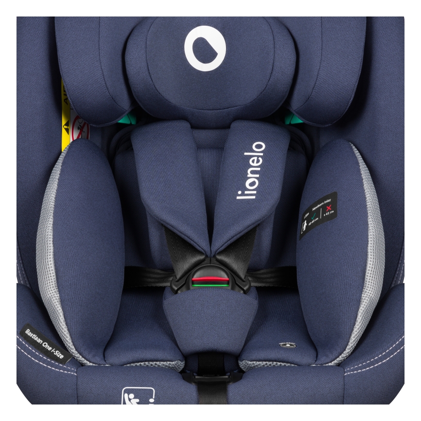 Lionelo - Drejelig autostol med base BASTIAAN ONE i-Size 40-150 cm Blue Navy