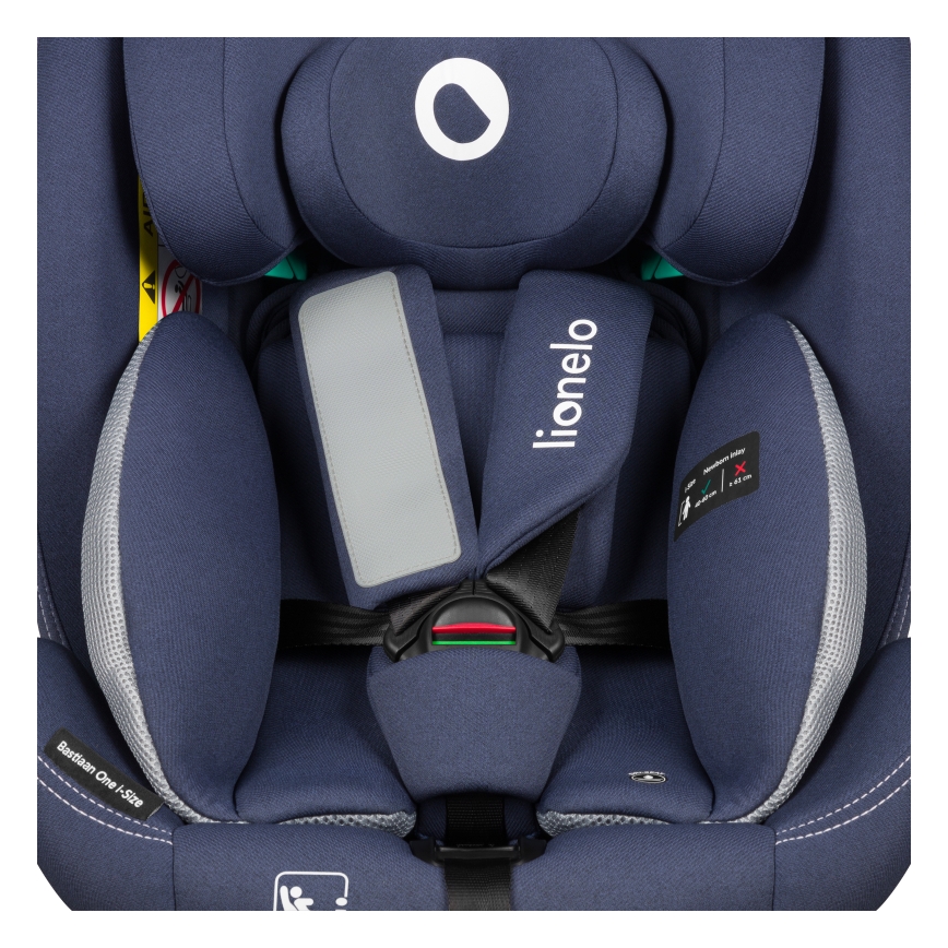 Lionelo - Drejelig autostol med base BASTIAAN ONE i-Size 40-150 cm Blue Navy