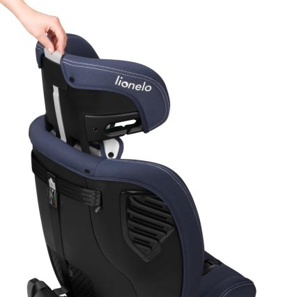 Lionelo - Drejelig autostol med base BASTIAAN ONE i-Size 40-150 cm Blue Navy